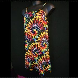 2X Tie Dye Print Chain Strap Dress NWT